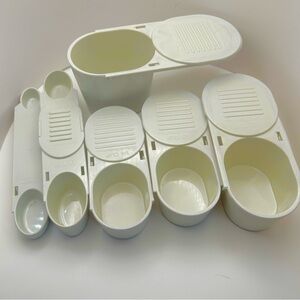 Set of 6 Weight Watchers Vintage Measuring Cups & Spoons Pastel Mint Avocado